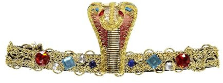 W WIDMANN MILANO Party Fashion 05906 - Deluxe Stirnband ägyptische Schlange, mit Edelsteinen, Damen, Gold, Einheitsgröße, Accessoire, Kostüm, Karneval, Mottoparty
