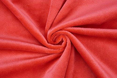 Microfaser-Plüsch Stoff SHORTY als Meterware in vielen Farben - 1,5mm Florlänge, EN71-3 & EN 71-9 zertifiziert (cherry rot)