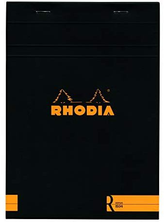 Rhodia 162012C Notizblock A5 70 Blatt liniert Schwarz