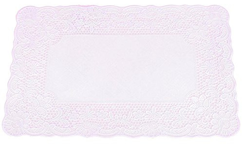 PLATZMATTE Platzsets aus SPITZE / Transparent PLATZDECKE abwaschbar 30*45 cm Pink