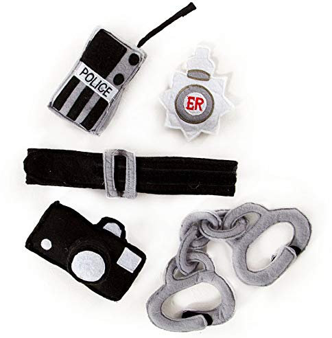 PRETEND TO BEE Emergency Services Police Officer-Accessories, 5 Piece Belt and Soft Play Tools, Multicolour, 3+ Years