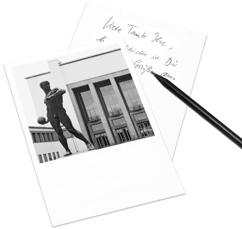 5er-Set Postkarte DIN A6 Dresden im Retro-Stil - Motiv: Hygienemuseum