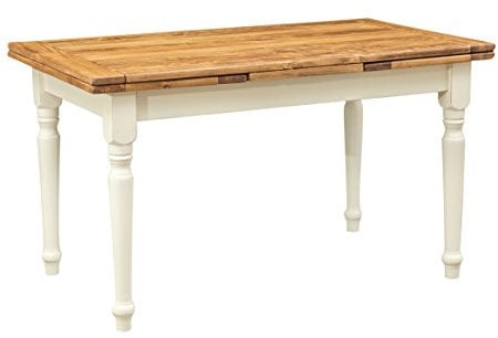 Biscottini Esstisch ausziehbar Made in Italy 140x80 cm | Esstisch Holz massiv | Küchentisch ausziehbar