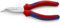 KNIPEX Flachrundzange mit Schneide (Radiozange) mit Comfort-Griffen verchromt 165 mm, 25 25 160