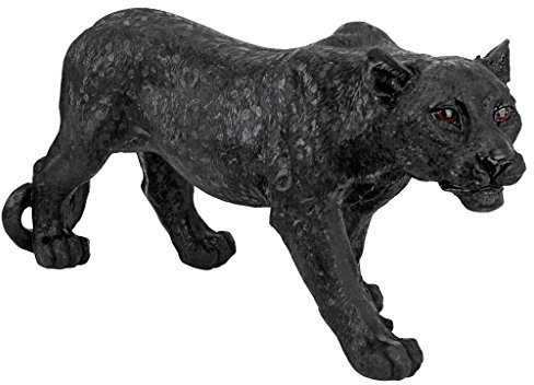 Design Toscano Figur Raubtier Schwarzer Panther: Klein, mehrfarbig, 16,5 x 56 x 26,5 cm, JQ4482