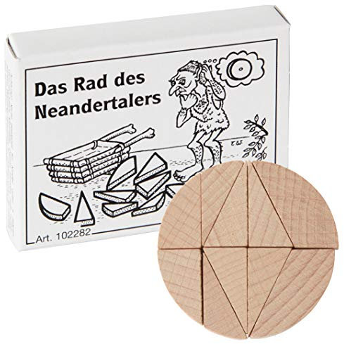 Bartl 102282 Mini-Holz-Puzzle Das Rad des Neandertalers aus 10 kleinen Holzteilen