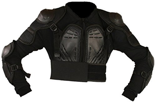 Protectwear Protektorenjacke 2 für Motorrad/Motocross, Downhill/BMX, Snowboard und weitere Sportarten, Schwarz, S