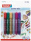 Tesa Glitter Déco Pack de 6 Styos Colles Paillettes Classique Rouge/Vert/Jaune/Gris/Rose/Violet 59900-00000-07