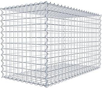GABIONA Robuste Drahtkörbe für Steine zur individuellen Gartengestaltung I befüllbare Steinkörbe Maschenweite 5x5cm I 4mm starke Gabionenkörbe galvanisch verzinkt I Gitterkorb (100 x 60 x 50 cm)