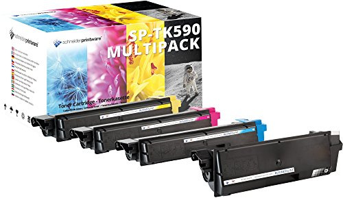 4 Schneider Printware Toner kompatibel zu TK590 für Kyocera ECOSYS M6026cdn M6026cidn M6526cdn M6526cidn P6026cdn
