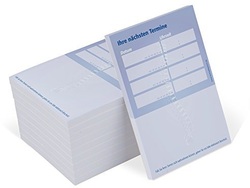 Terminblock Trend (10 Blöcke) je 50 Terminzettel für Ärzte, Heilpraktiker, Physio, Massage