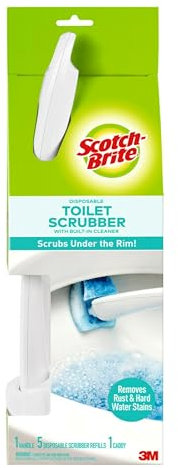 3M Disposable Toilet Scrubber Cleaning System, Multicolor, 6 Piece Set