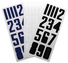 Bauer Helmnummern Set - (Nr. 0-9) - Einzel Set, Farbe:Weiss