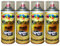 Lot de 4 bombes de vernis transparent mat 400 ml par bombe