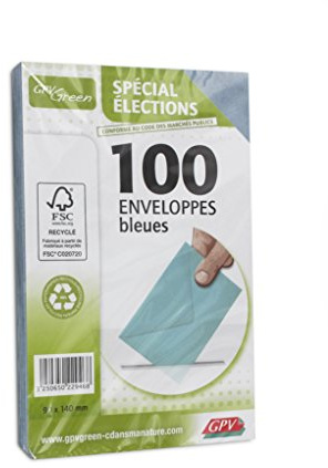 GPV 22946 Briefumschläge, 90 x 140 mm, blau, ungummiert