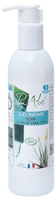 Ciel d'Azur Labs - Gel Hygiène Intime Bio Pur'Aloé - 77% Aloé Vera Natif Bio & Équitable - Sans Savon - Certifié Bio Cosmos Organic - 98,7% d'Origine Naturelle - Flacon Pompe 250 ml