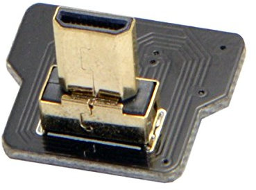 chenyang FPC 20-poliger Micro-HDMI-Flachstecker, 90 Grad nach oben abgewinkelter Anschluss für Flachbandkabel, Raspberry Pi, GoPro, Mini-Display, Drohne, Kamera, Gimbal