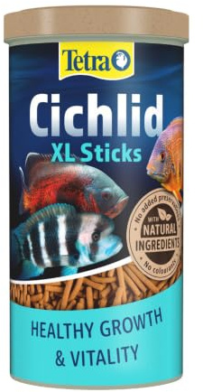 Tetra Cichlid XL Fish Food Sticks, Complete Food for Large Cichlids, 320g