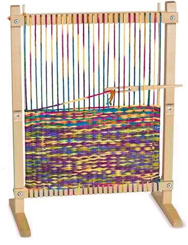 Melissa & Doug - Webstuhl aus Holz - extragroßer Webrahmen, entwickelt Kreativität und motorische Fähigkeiten, tolles Geschenk für Kinder ab 6 Jahren