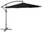 Parasol de jardin déporté OAHU rond 3m de diamètre noir avec manivelle. Parasol déporté inclinable et rabattable.