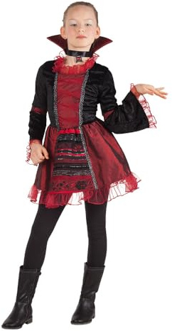 Boland - Kinderkostüm Vampire Empress | Kurzes Kleid mit Kragen, Halskette, Vampir Kostüm für Kinder, Halloween, Karneval und Mottoparty