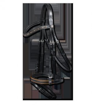 WALDHAUSEN X-Line Trensenzaum Topaz, Warmblut, schwarz