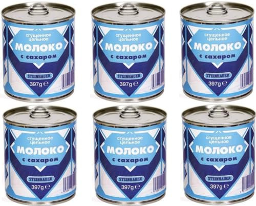 6 x 397 g Steinhauer leche condensada azucarada 8% grasa