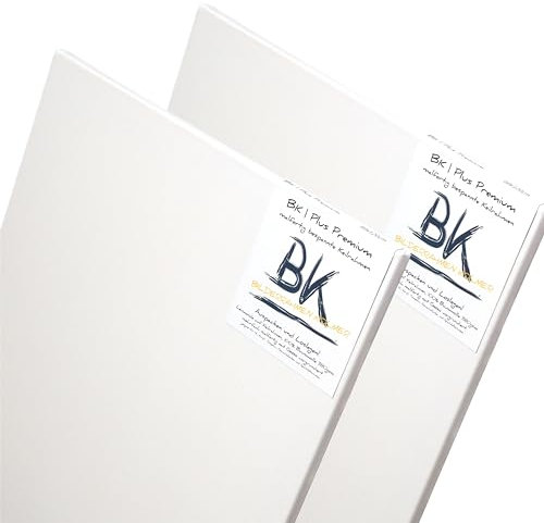 BK BILDERRAHMEN KOLMER 2 Toiles B.K. Plus | 60x80 cm | sur Chassis, Pur Coton