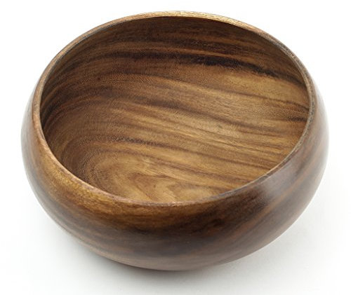 Bois Bol Rond en Bois d'acacia – Fruits – Décoration Décoration Le Rangement Bois d'acacia Bol Bol décoratif, 20cm rund - 10cm Hoch