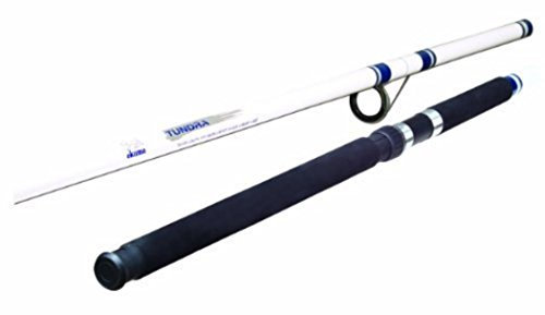 OKUMA Unisex – Erwachsene TU-130 Tundra Spinnrute, 33 cm, Mod. F, schwere 56,7–170 g Köder, 4,5–13,6 kg Schnur, 4 Führungen + Spitze, Weiß/Blau, Medium