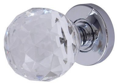 Frelan JH5255PC Faceted Glass Mortice Knob by Frelan Hardware