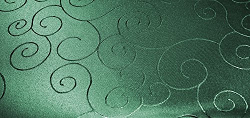 Unbekannt Mitteldecke Tischdecke eckig 130x300 cm Struktur damast Tafeltuch Circle bügelfrei #1289 (dunkelgrün)