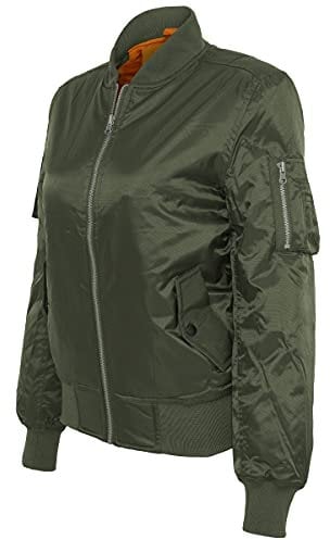 Urban Classics Damen Basic voor dames Bomberjacke, Olive, S EU