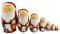 Weihnachtsthema Weihnachtsmann Matryoschka Puppe Babuschka Puppe Stapeln Spielzeug Russischen Puppe Handgefertigt Spielzeug aus Holz Kinder Kinderzimmer Decor (E)