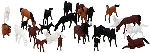 Preiser 1/87 Ème PR14407 Model Railway Painting Horses 26 Pieces