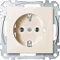 Merten MEG2301-0644 SCHUKO-Steckdose, Steckklemmen, weiß, System M