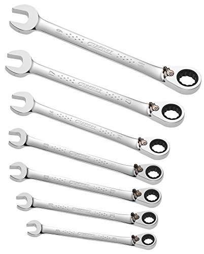 Britool - Set of 7 Ratchet Combination Spanners 8-19mm