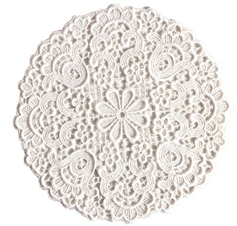 Plauener Spitze by Modespitze 2204_e_22 Tischdecke Admeto, 22 cm rund, Creme