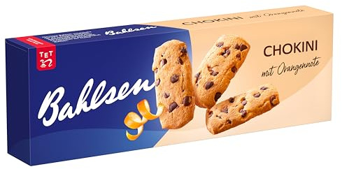 Bahlsen Chokini - 1er Pack - Mürbegebäck mit Schokostückchen und Orangennote (1 x 150 g)