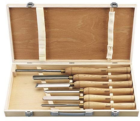 Draper 58697 HSS Woodturning Chisel Set, 6 Pieces , Blue