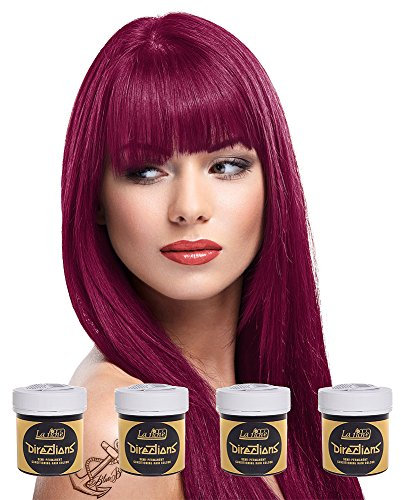4 Confezioni Di Tinte Per Capelli Da 88ml La Riche Directions (Rubine - Rosso)