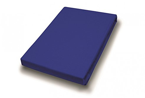 Hahn Haustextilien Jersey-Spannlaken Basic Größe 90-100x200 cm Farbe Marine