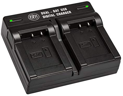 NP-BX1 Dual Bay Battery Charger for Sony CyberShot ZV-1 II DSC-RX1 RX1R RX100 RX100M II RX100 III H300 H400 HX300 HX50V HX80V WX300 WX350 HDR-AS10 AS15 AS30V AS100V AS100VR CX240 PJ275 Cameras