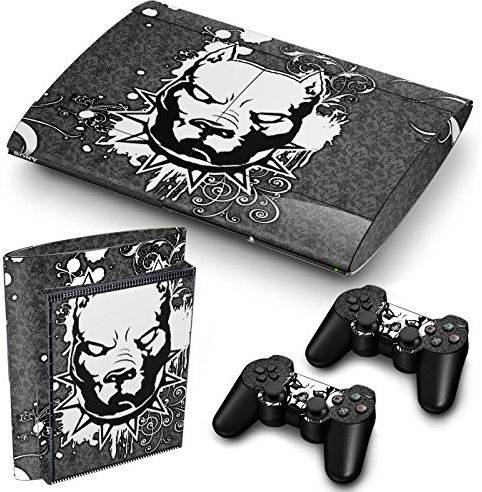 Playstation 3 SuperSlim PS3 SUPERSLIM Skin Stickers PVC for Console & Pads by Funky Planet (pitbull)