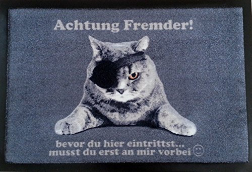 Trendprodukteshop Türmatte Fußmatte Piraten- Katze Fußabtreter Tür Vorleger Cats Cat Fußabtreter rutschfest