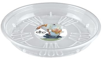 elho Uni-saucer Round 28 - Saucer for Indoor & Outdoor - Ø 27.8 x H 3.9 cm - Transparent/Transparent