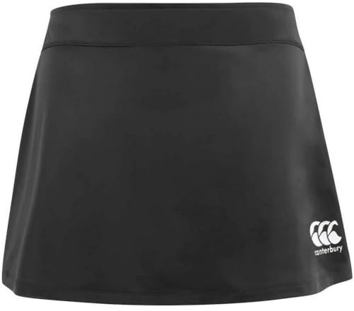 Canterbury Junior Unisex Plain Team Skort | Netball and Hockey | Concealed Shorts Skort, Black, 12