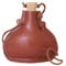 Battle-Merchant Mittelalterliche Feldflasche aus Stahl 0,5 Liter mit Leder bezogen Trinkflasche LARP Hängegrill Lager