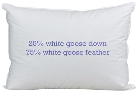 Down Etc Goose Down & Feather Pillow Queen White