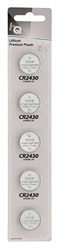 HQ Lot de 5 Pile bouton CR2430 Lithium 3 V, dans un blister, hqcr2430/5BL